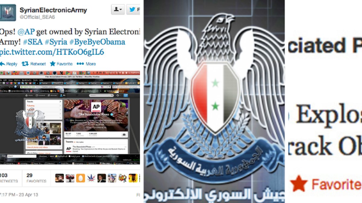 Syrian Electronic Army, som arbetar åt den syriska regimen, har på senare tid hackat flera stora konton.